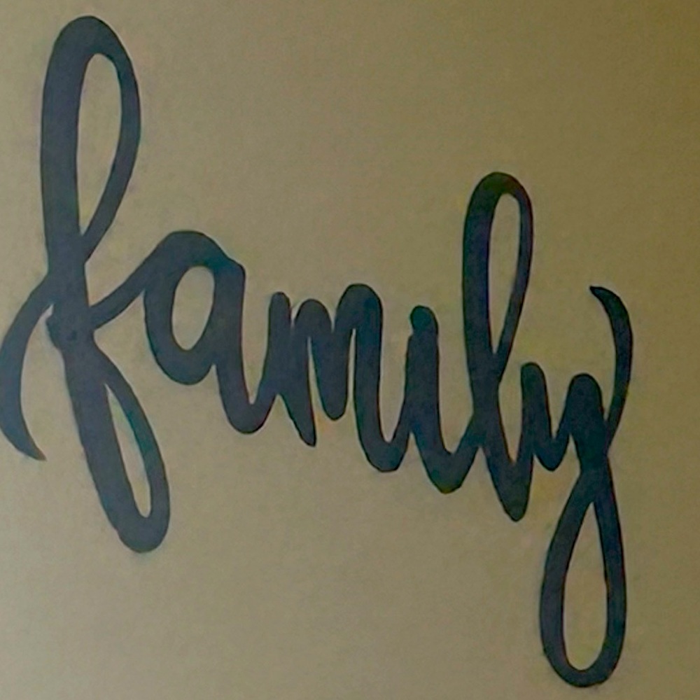 Black family sign